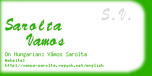 sarolta vamos business card
